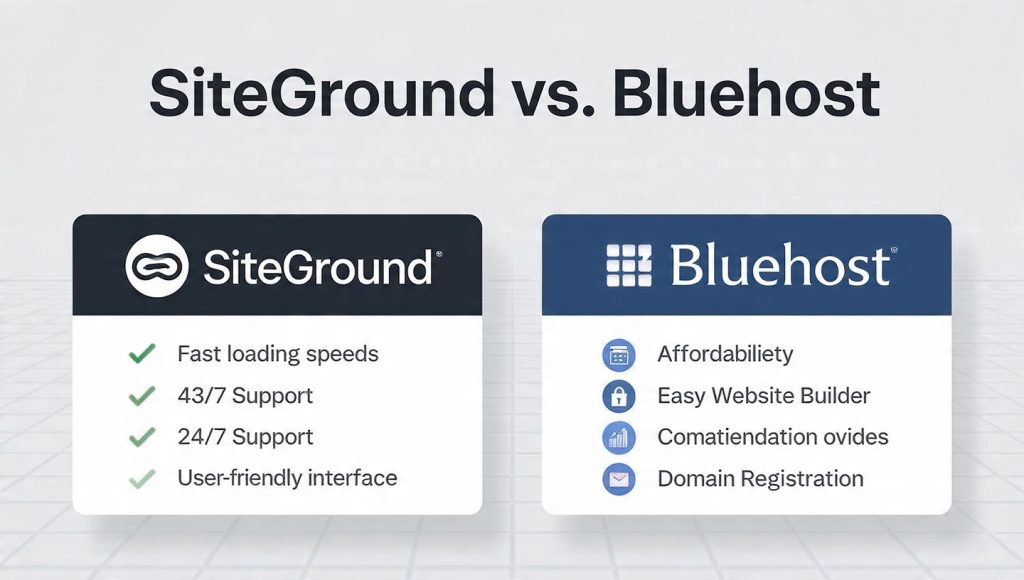 SiteGround vs. Bluehost