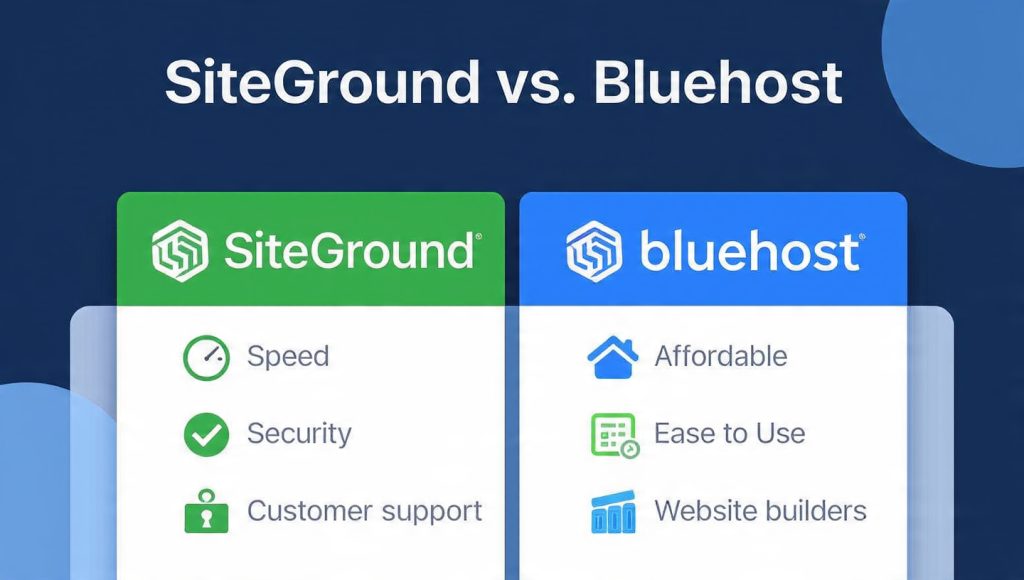 SiteGround vs. Bluehost