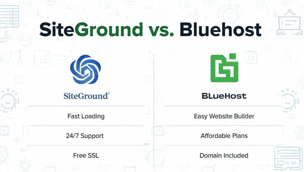 SiteGround vs. Bluehost